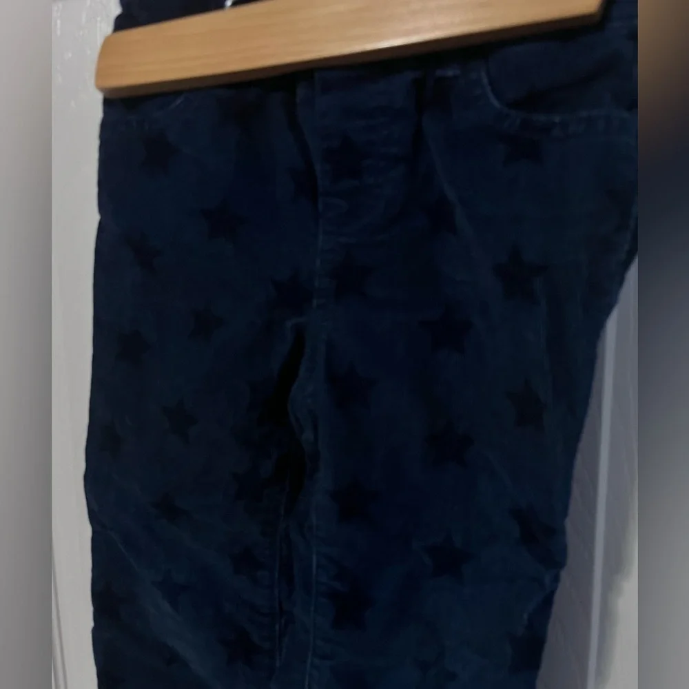 Baby Gap 2 years corduroy knit lined pants blue dark wash star embellishment